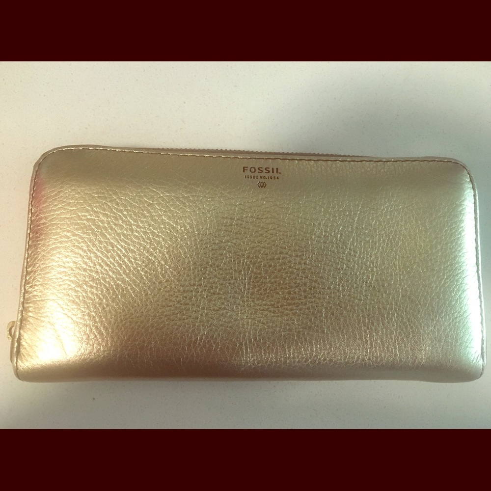 Gold Fossil Wallet